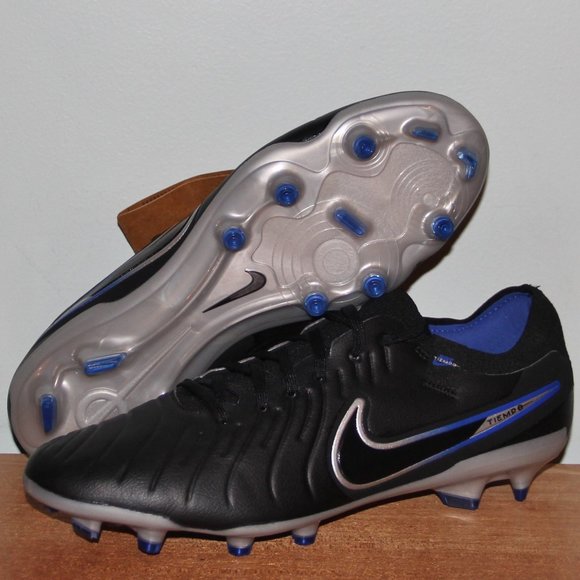 Nike Tiempo Legend 10 Pro FG Soccer Cleats Mens 9 Black Royal Blue main image 4